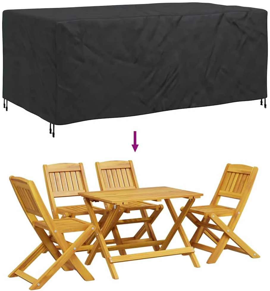 Baldų uždangalas Paprastas Juoda 240 x 140 x 90 cm 210D