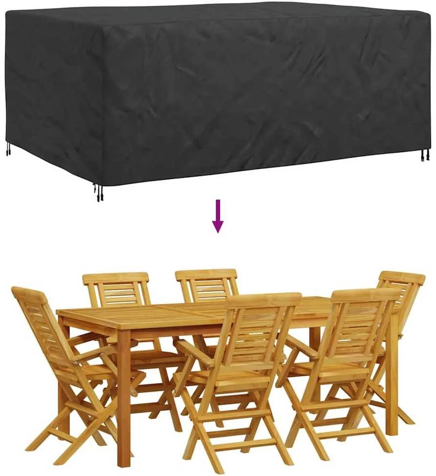Baldų uždangalas Paprastas Juoda 270 x 180 x 90 cm 420D