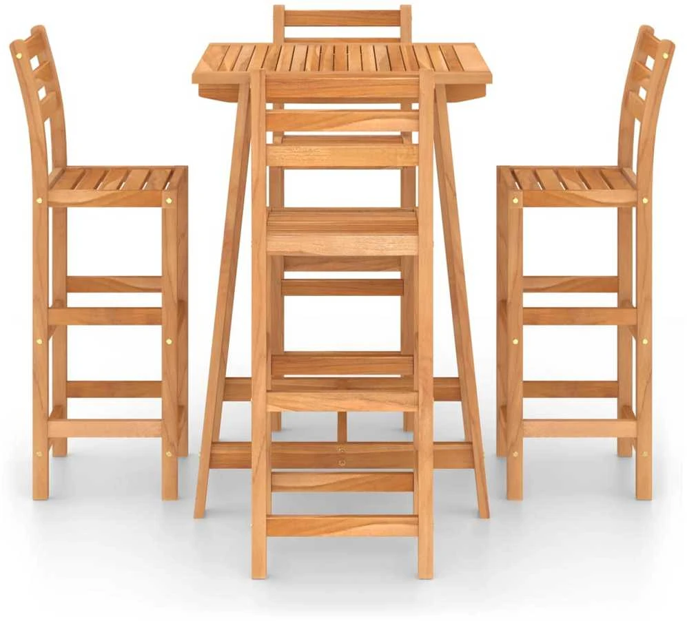 Lauko baldų komplektas Lauko baro baldų komplektas, 5 dalių, akacijos medienos masyvas