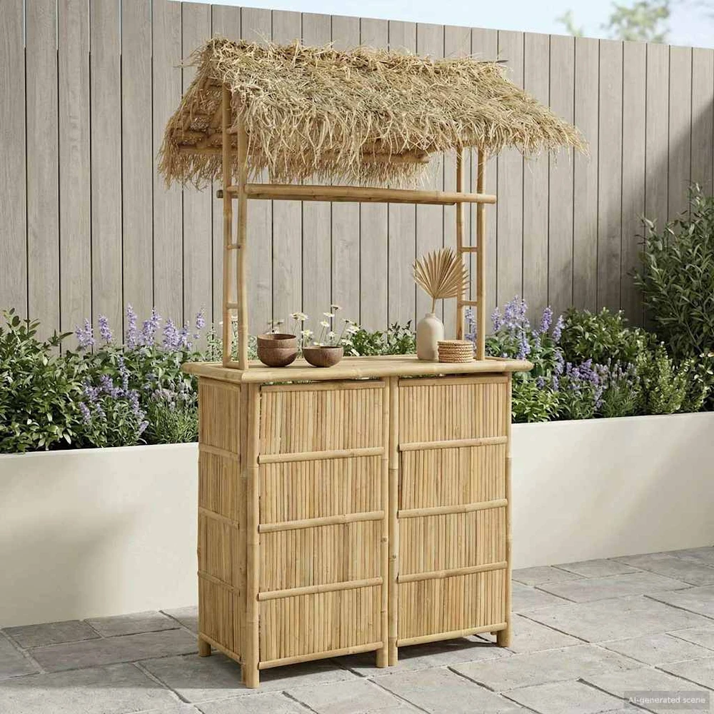 Lauko baro stalas Natūrali 115 x 95 x 215 cm Bambukas