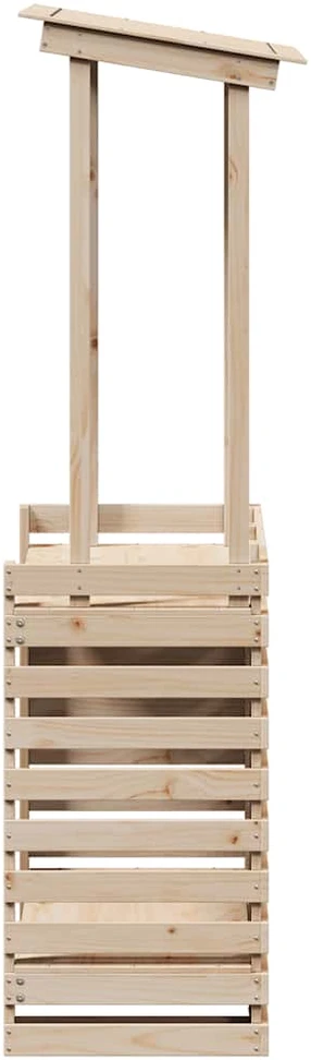 Lauko baro stalas su stogeliu, 112,5x57x195,5cm, mediena