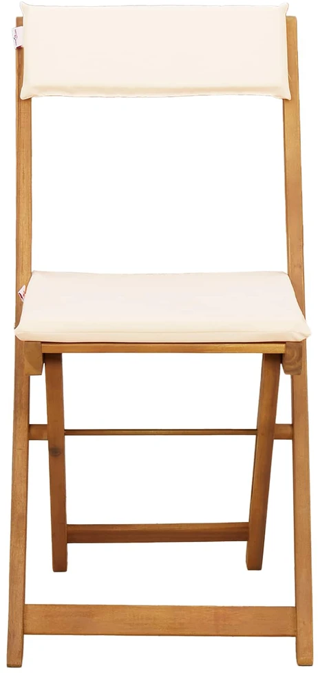 Lauko bistro kėdės 4 vnt. Kreminė balta