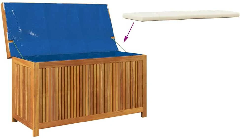 Lauko dėžė pagalvėlėms, 113x50x60,5 cm, akacijos masyvas