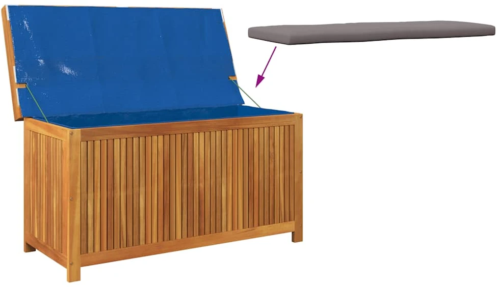 Lauko dėžė pagalvėlėms, 113x50x60,5 cm, akacijos masyvas