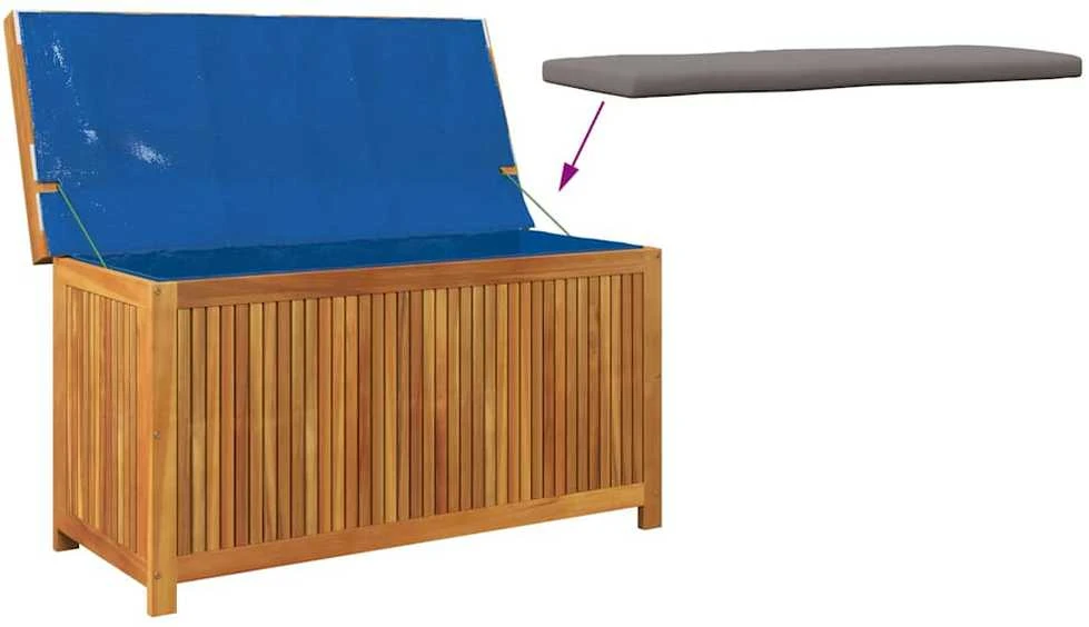 Lauko dėžė pagalvėlėms, 113x50x60,5 cm, akacijos masyvas
