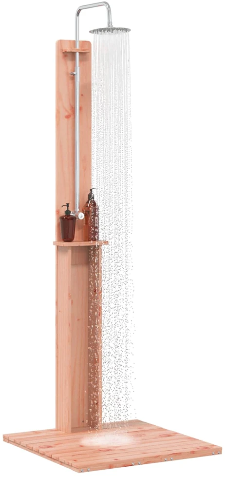 Lauko dušas 206 cm Kietosios maumedžio ir nerūdijančio plieno