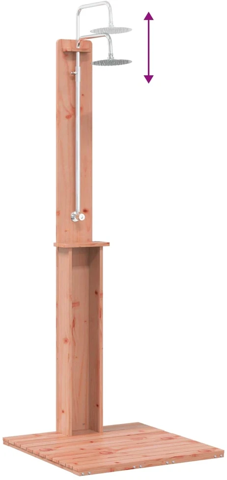 Lauko dušas 206 cm Kietosios maumedžio ir nerūdijančio plieno