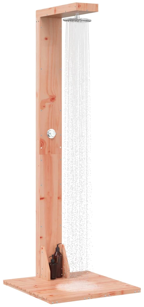 Lauko dušas 210 cm Kietosios maumedžio ir nerūdijančio plieno