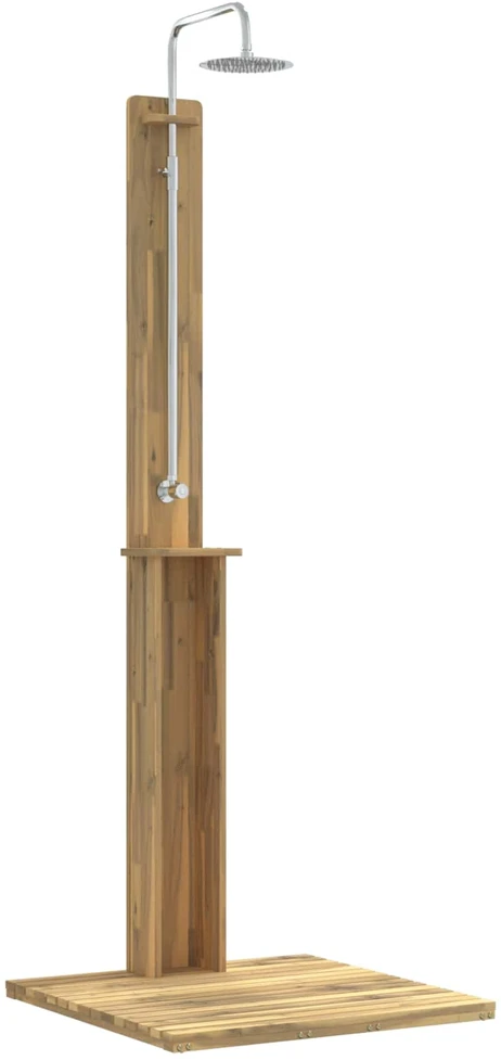 Lauko dušas 217 cm Kietas akacijos medis ir nerūdijančio plieno