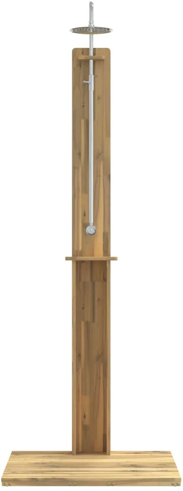 Lauko dušas 217 cm Kietas akacijos medis ir nerūdijančio plieno