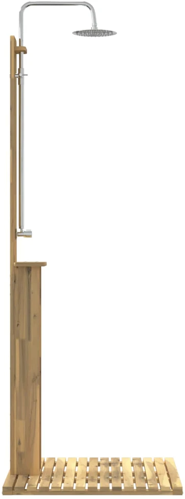 Lauko dušas 217 cm Kietas akacijos medis ir nerūdijančio plieno