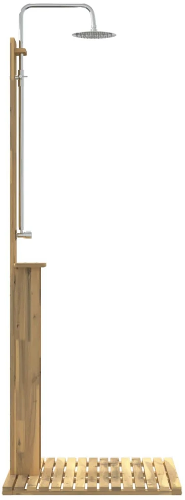 Lauko dušas 217 cm Kietas akacijos medis ir nerūdijančio plieno