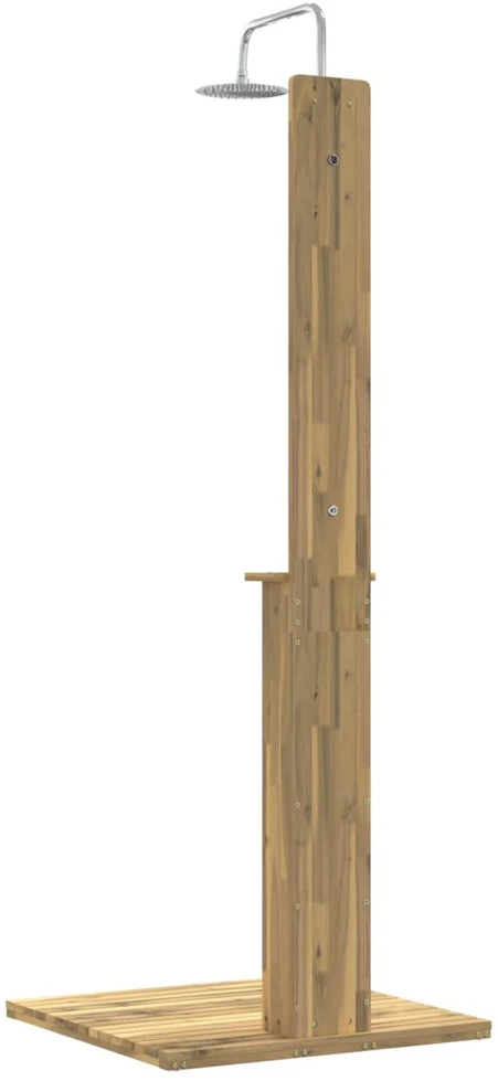 Lauko dušas 217 cm Kietas akacijos medis ir nerūdijančio plieno