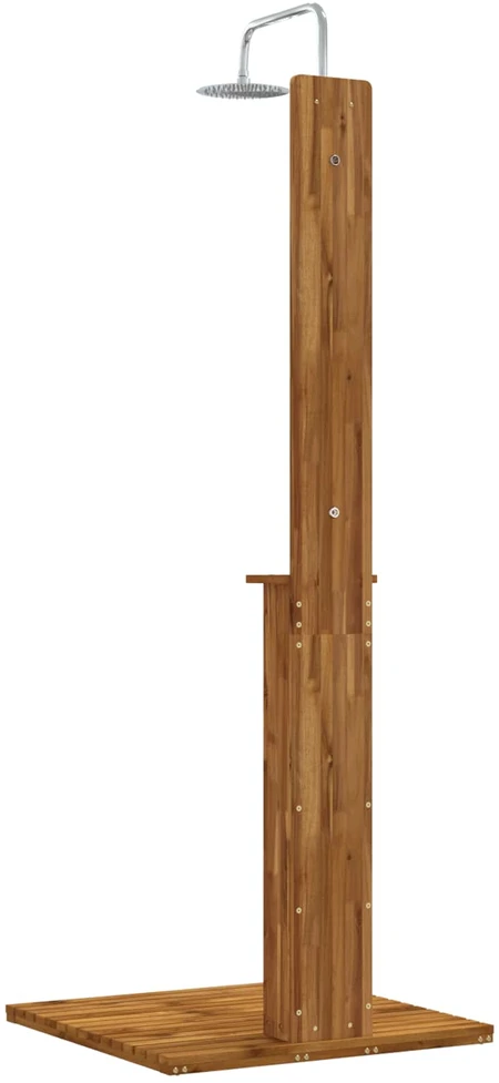 Lauko dušas 217 cm Kietas akacijos medis ir nerūdijančio plieno