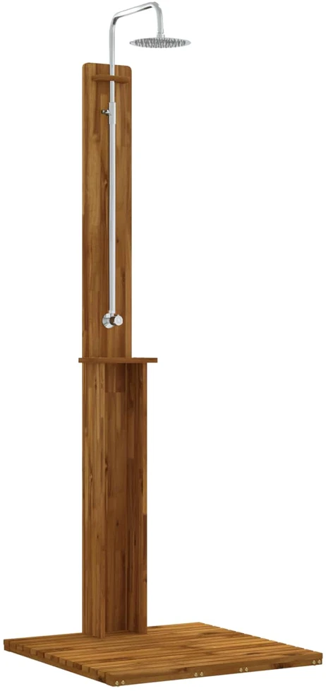 Lauko dušas 217 cm Kietas akacijos medis ir nerūdijančio plieno