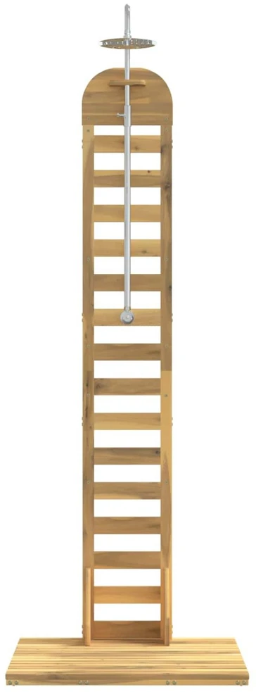 Lauko dušas 225 cm Kietas akacijos medis ir nerūdijančio plieno