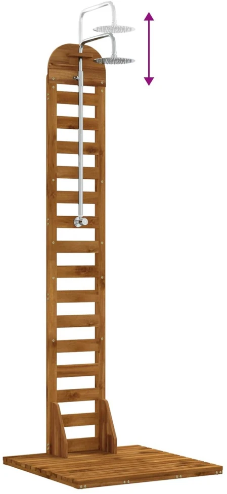 Lauko dušas 225 cm Kietas akacijos medis ir nerūdijančio plieno