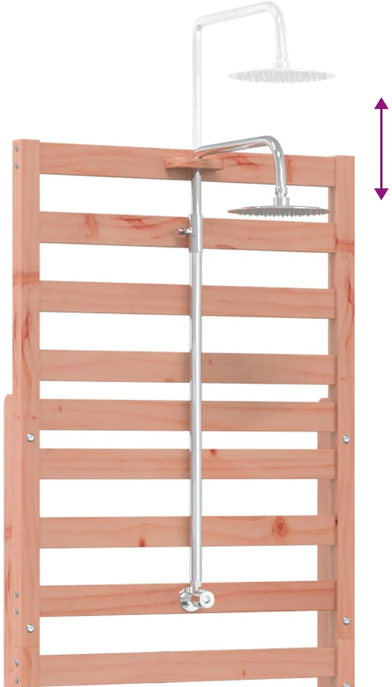 Lauko dušas 225 cm Kietosios maumedžio ir nerūdijančio plieno