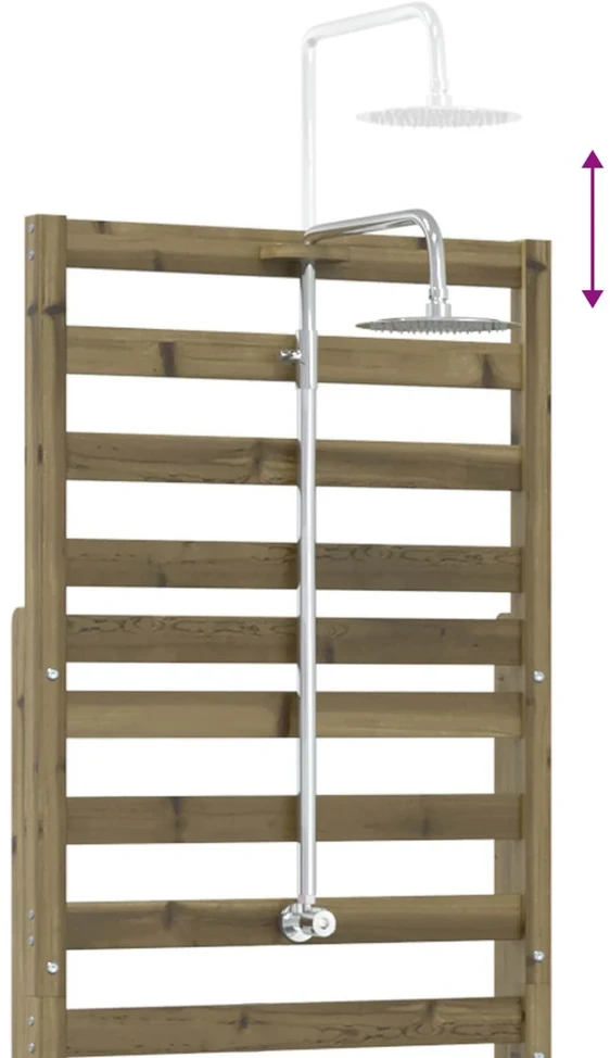 Lauko dušas 225 cm Natūrali