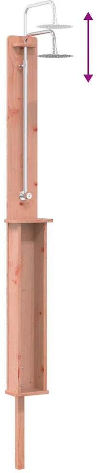 Lauko dušas 246 cm Kietosios maumedžio ir nerūdijančio plieno