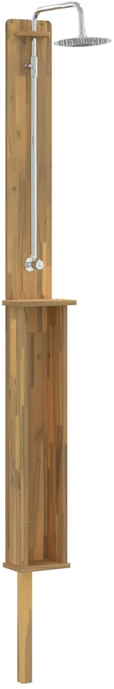 Lauko dušas 257 cm Kietas akacijos medis ir nerūdijančio plieno