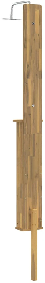 Lauko dušas 257 cm Kietas akacijos medis ir nerūdijančio plieno
