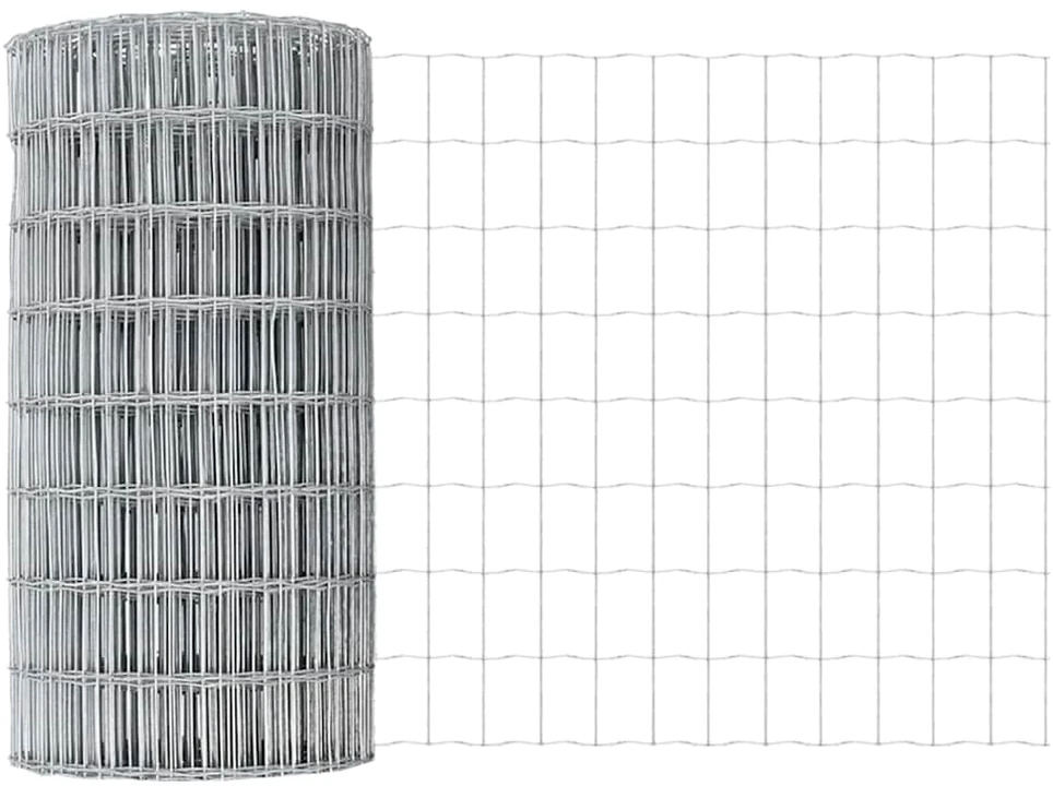 Lauko Euro tvoros su betono pagrindu 50 x 0,4 m Sidabrinė