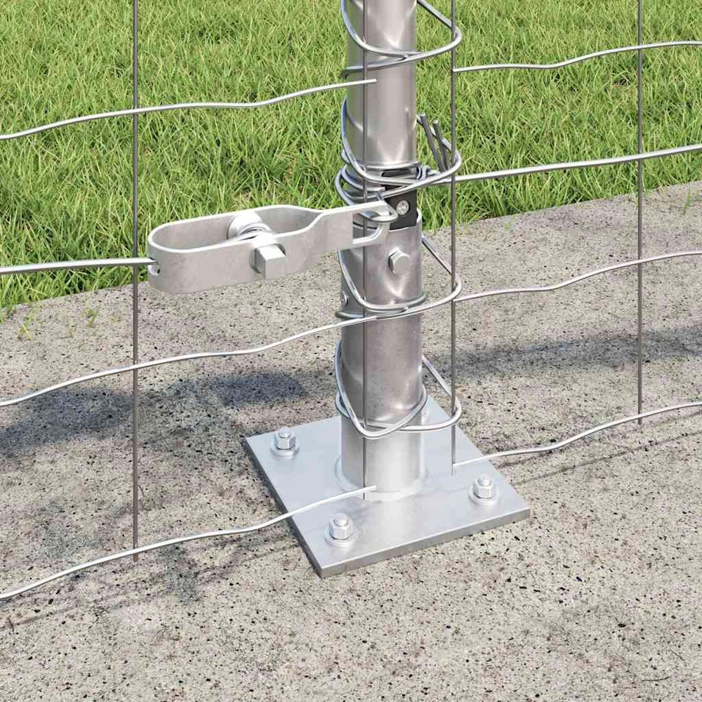 Lauko Euro tvoros su betono pagrindu 50 x 0,4 m Sidabrinė