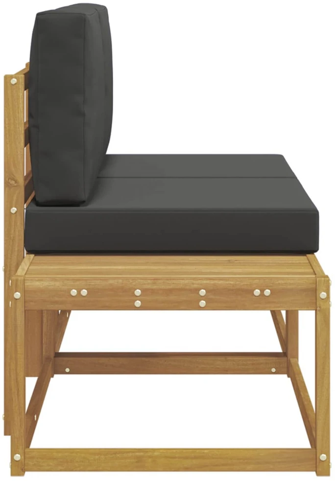 Lauko galinė sofa 2 Vienetas Balta Kietos akacijos mediena