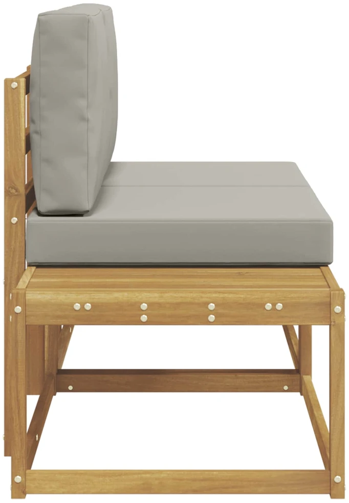 Lauko galinė sofa 2 Vienetas Balta Kietos akacijos mediena