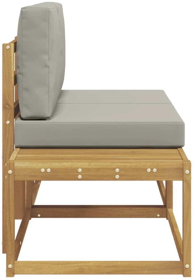 Lauko galinė sofa 2 Vienetas Balta Kietos akacijos mediena