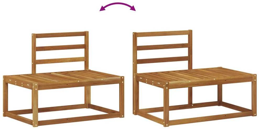 Lauko galinė sofa 2 Vienetas Natūrali 182,5 x 63 x 73 cm