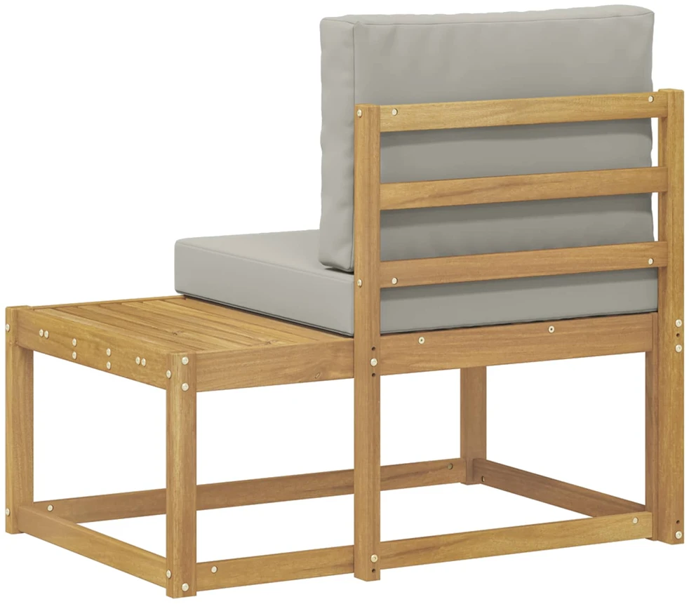 Lauko galinė sofa Balta 91 x 63 x 73 cm Kietos akacijos mediena