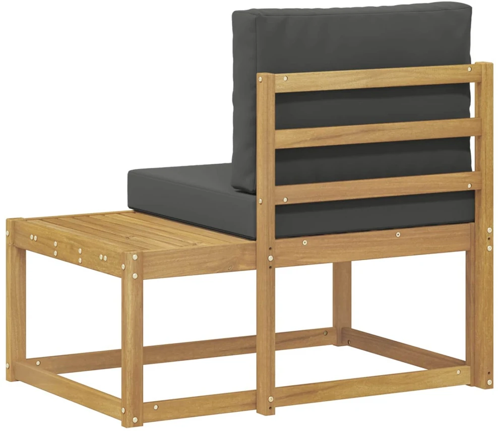 Lauko galinė sofa Balta 91 x 63 x 73 cm Kietos akacijos mediena