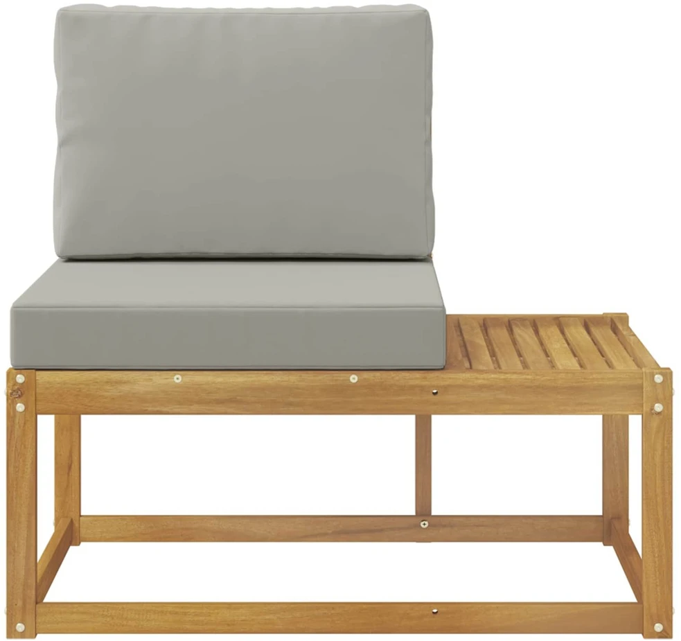 Lauko galinė sofa Balta 91 x 63 x 73 cm Kietos akacijos mediena