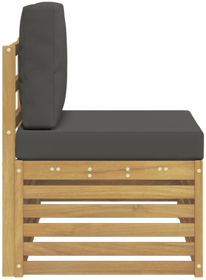 Lauko galinė sofa Balta 91 x 63 x 73 cm Kietos akacijos mediena