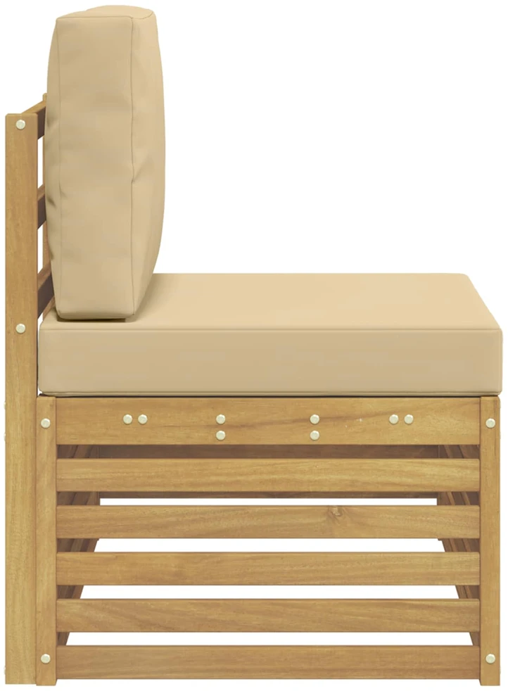 Lauko galinė sofa Balta 91 x 63 x 73 cm Kietos akacijos mediena