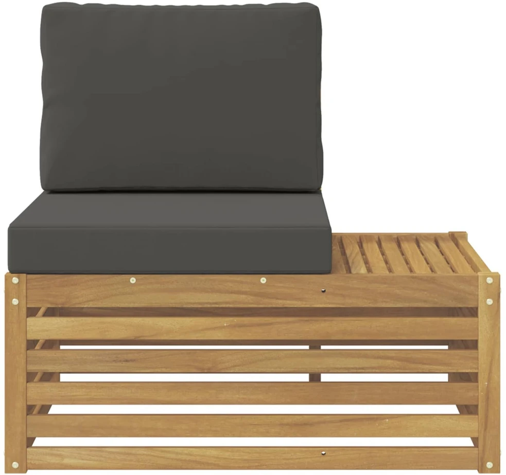 Lauko galinė sofa Balta 91 x 63 x 73 cm Kietos akacijos mediena