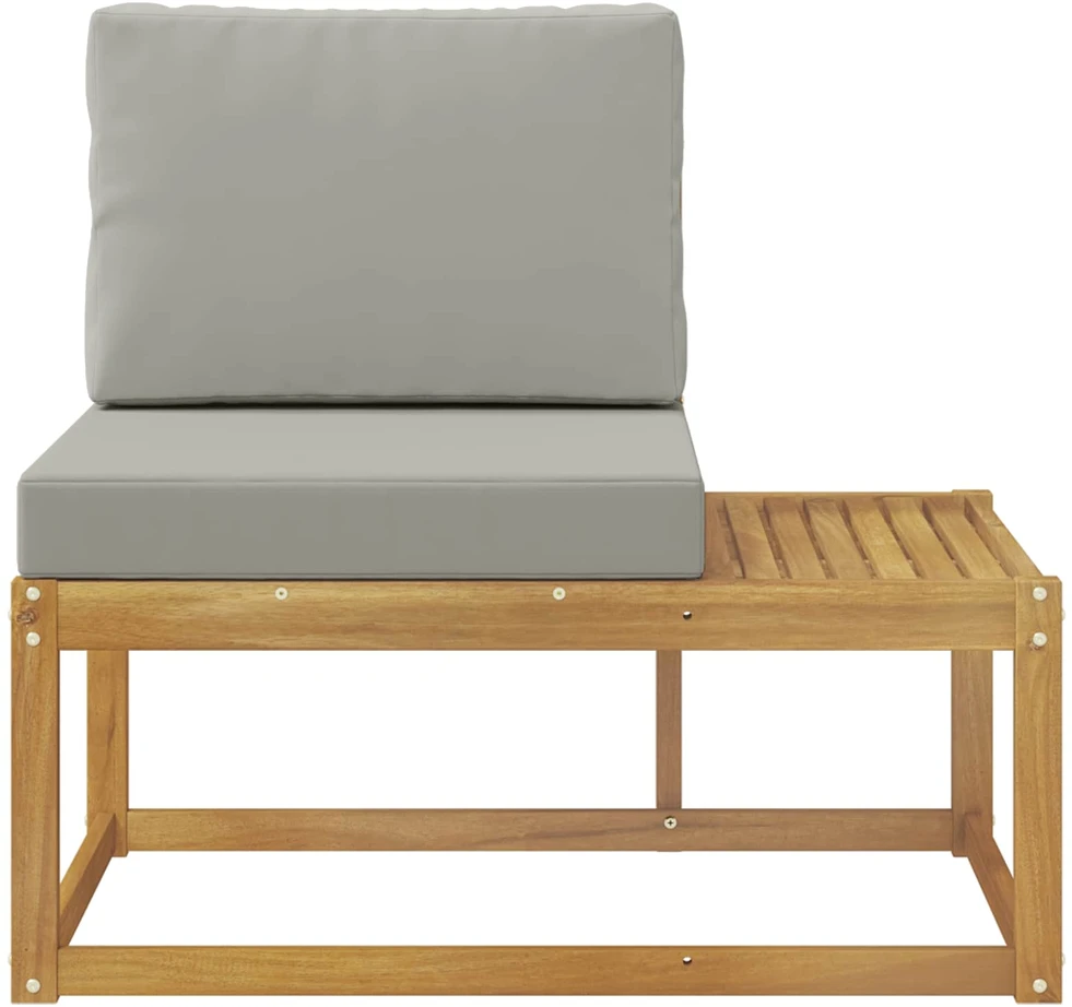 Lauko galinė sofa Balta 91 x 63 x 73 cm Kietos akacijos mediena
