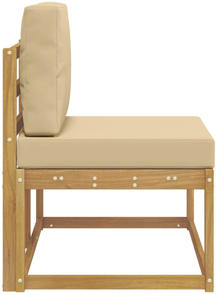 Lauko galinė sofa Balta 91 x 63 x 73 cm Kietos akacijos mediena