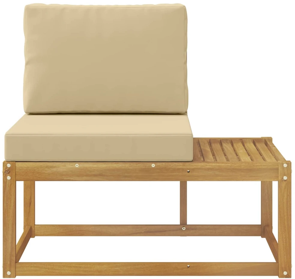 Lauko galinė sofa Balta 91 x 63 x 73 cm Kietos akacijos mediena