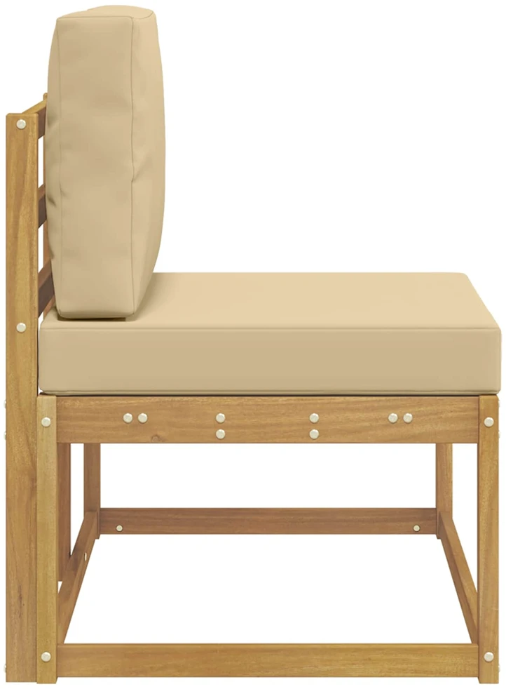 Lauko galinė sofa Balta 91 x 63 x 73 cm Kietos akacijos mediena