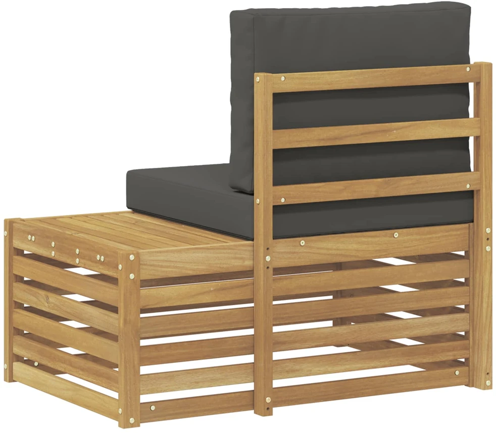 Lauko galinė sofa Balta 91 x 63 x 73 cm Kietos akacijos mediena