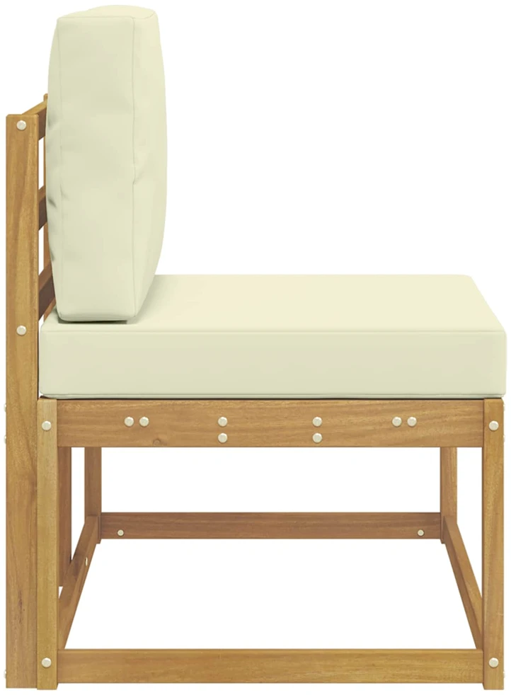 Lauko galinė sofa Balta 91 x 63 x 73 cm Kietos akacijos mediena