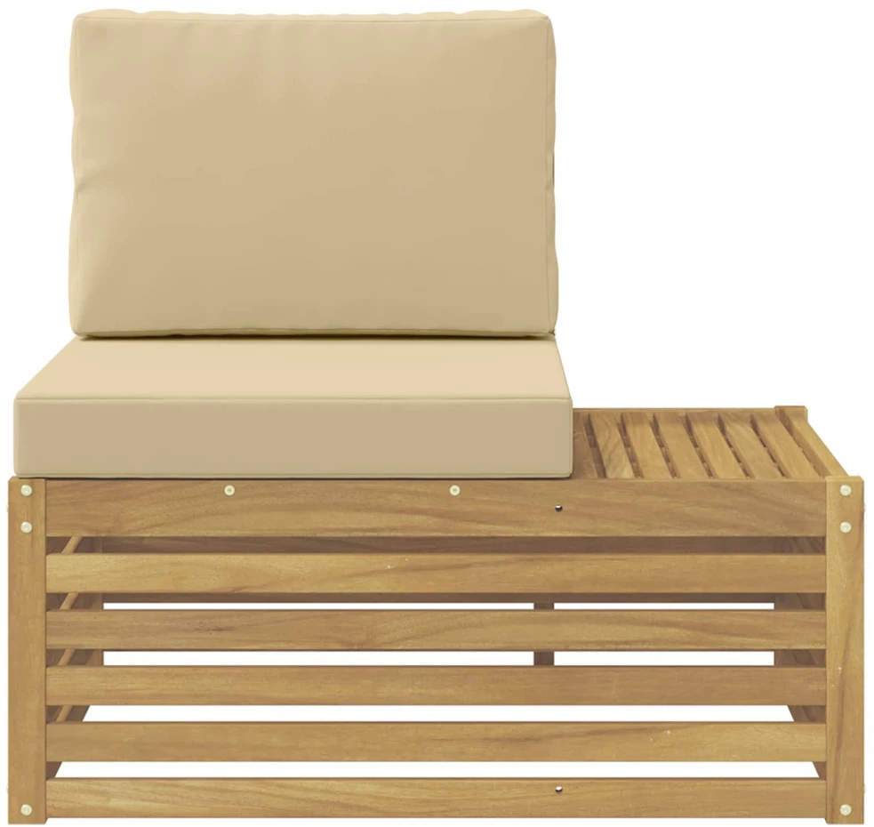 Lauko galinė sofa Balta 91 x 63 x 73 cm Kietos akacijos mediena