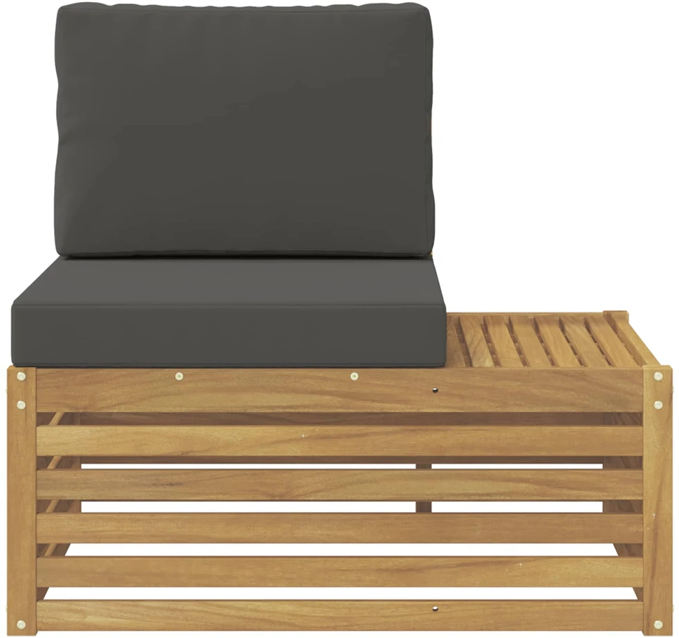 Lauko galinė sofa Balta 91 x 63 x 73 cm Kietos akacijos mediena