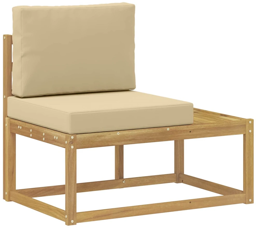Lauko galinė sofa Balta 91 x 63 x 73 cm Kietos akacijos mediena