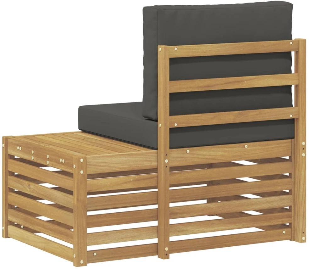 Lauko galinė sofa Balta 91 x 63 x 73 cm Kietos akacijos mediena