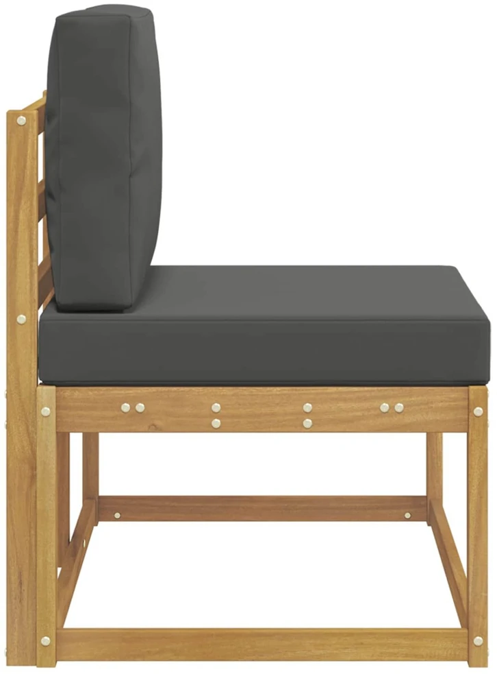 Lauko galinė sofa Balta 91 x 63 x 73 cm Kietos akacijos mediena