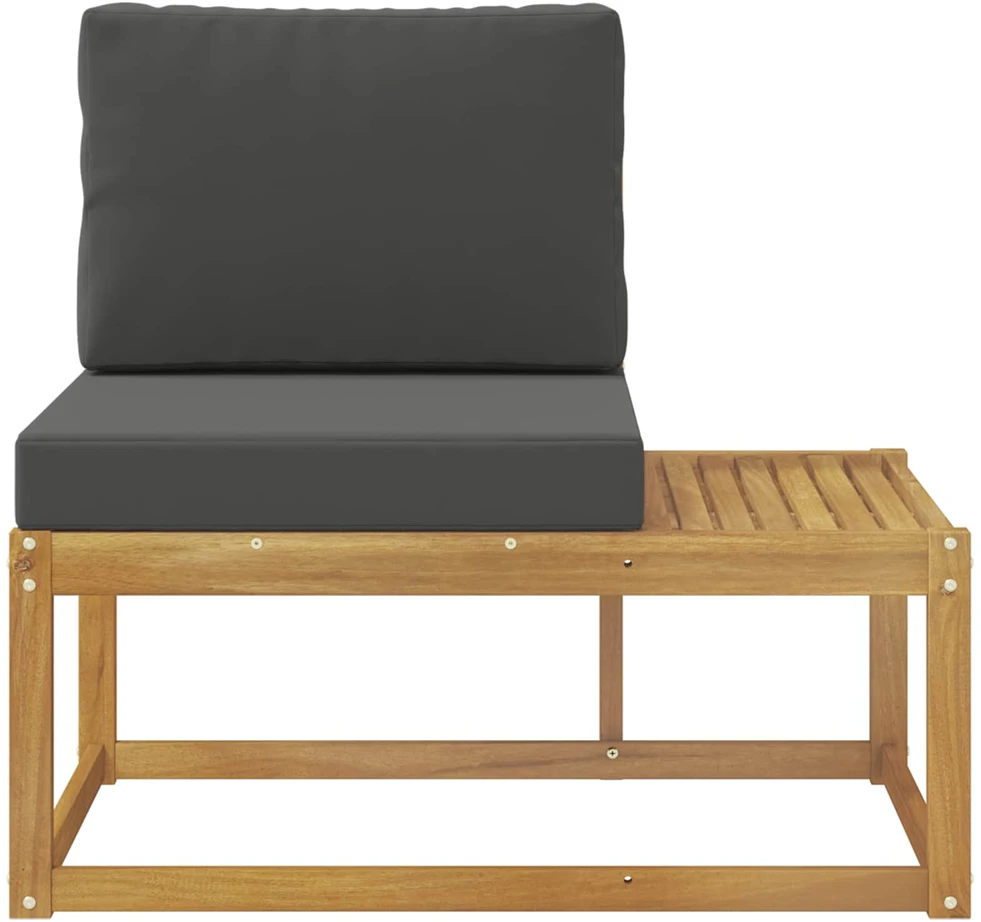 Lauko galinė sofa Balta 91 x 63 x 73 cm Kietos akacijos mediena